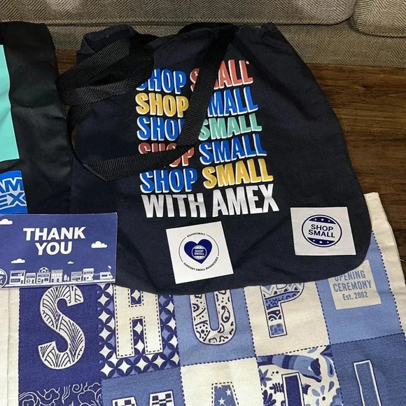 SHOP SMALL BUSINESS SATURDAY Bundle 7 Bags, 1 Card, 12 Stickers, Window Clings - Picture 7 of 16